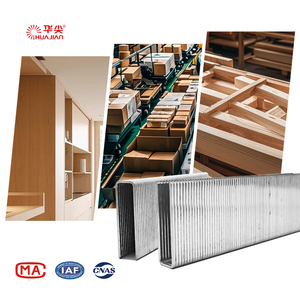 Grapas de acero de calibre 18 para muebles, serie 90, pasadores de grapas para sofá tipo U, vástago liso de 38mm <span class=keywords><strong>1</strong></span>,19 # para fijación de Panel suave - Product Image 2