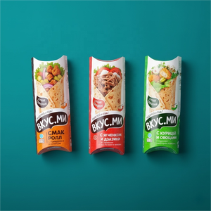 Boîte d'emballage personnalisée pour shawarma avec logo imprimé, boîte à emporter avec fenêtre - Product Image 2