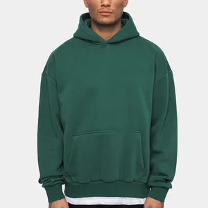 men's hoodies custom logo oversized 100% Cotton Hoodie Blank Pullover drop shoulder Streetwear heavy weight sweatshirts for men