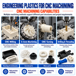 Servicios de Mecanizado Personalizados OEM, Mecanizado CNC de Precisión, Carcasa de Plástico ABS PMMA PTFE PPS para UAV Android, Prototipo de Torneado CNC - Product Image 3