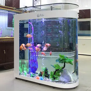 定制大型透明立方体亚克力水族箱鱼缸玻璃子弹前鱼缸水族箱家居装饰品
