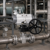 Vanne de régulation de débit minimum pour centrale électrique, vanne pneumatique de recirculation d'eau de alimentation de chaudière DN50 DN200
