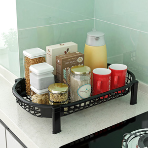 Étagère de rangement ovale en plastique 60x70cm, autoportante, pour salle de bain, organisateur multi-niveaux - Product Image 3