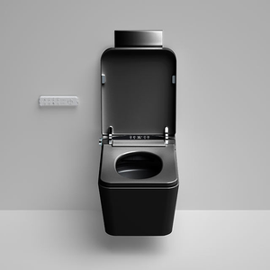 2025 mới hiện đại màu đen vuông tự động cảm biến Đỏ bừng thông minh treo tường nhà vệ sinh thông minh với sưởi ấm ghế CHẬU VỆ SINH vòi nước - Product Image 5