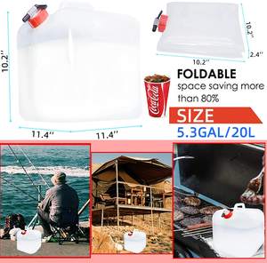 Bidon pliable de 10l 20 litres, sac à <span class=keywords><strong>eau</strong></span> de camping pour support de stockage <span class=keywords><strong>d</strong></span>'<span class=keywords><strong>eau</strong></span> - Product Image 6