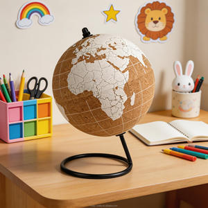 Globe terrestre en liège naturel de 14,<span class=keywords><strong>5</strong></span> cm avec support métallique, globe interactif pour noter vos voyages, carte <span class=keywords><strong>du</strong></span> <span class=keywords><strong>monde</strong></span> en liège de 6 pouces pour cadeaux de voyage - Product Image 6