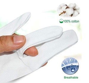 100% coton logo personnalisé gants en coton bijoux gants pour bijoux montre caméra nettoyage - Product Image 2