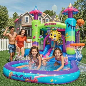 Casa de rebote inflable grande a precio de fábrica con tobogán acuático para niños, parque infantil al aire libre y fiestas de cumpleaños - Product Image 1