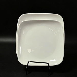Weiße Melamin-Servierplatten in verschiedenen Größen für Restaurant-Snacks - Product Image 5