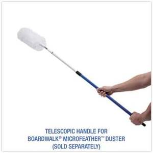 Barra telescópica de aluminio Boardwalk para plumero de microfibra de 36 a 60 pulgadas, herramienta de limpieza doméstica azul - Product Image 2