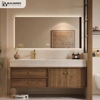 Buildgres-Armoire de salle de bains moderne pour maquillage, vanité de salle de bains