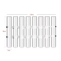 DIY 15cm/20cm 8 tabung uji kaca kristal vas bunga berengsel tanaman Desktop terarium untuk tanaman hidroponik