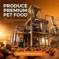 Ligne de production complète de nourriture pour animaux de compagnie, extrudeuse automatique efficace en acier inoxydable 304 CE PLC pour aliments secs et humides pour chiens et chats