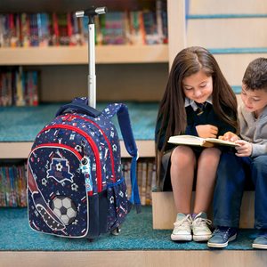 Bán Buôn Tùy Chỉnh 3Pcs Trường Set Cho Cô Gái Polyester Du Lịch Hành Lý Ba Lô Xe Đẩy Trường Túi Thời Trang Phim Hoạt Hình Dây Kéo - Product Image 6