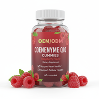 Gomitas de CoQ10 con Sabor a Frambuesa - 60 Unidades para el Apoyo del Corazón y Celular |   Adulto |   Venta al por Mayor Directa de Fábrica OEM ODM
