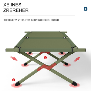 La Cama Plegable para Acampar Es Conveniente para Uso en Exteriores y Fácil de Transportar. Cama Plegable de Metal - Product Image 4