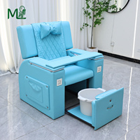 Bain de pieds électrique massant avec jets d'hydrothérapie, fauteuil de pédicure pour salon de manucure, en acier inoxydable et plastique