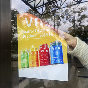 Pegatinas Estáticas Transparentes Personalizadas de Doble Cara, <span class=keywords><strong>Sin</strong></span> Pegamento, Removibles, para Ventanas de Tiendas y Automóviles - Product Image 6