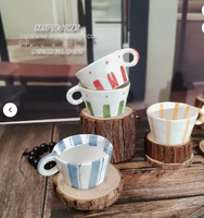 Mug à café en céramique écologique EuroJoy de style rétro à motif ancien, avec poignée, compatible micro-ondes, cadeau idéal pour les festivals et les anniversaires