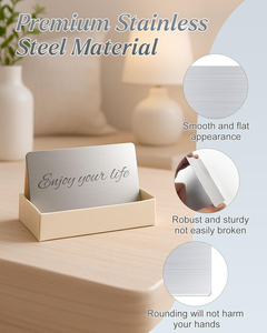 Biglietti da Visita in Acciaio Inox 304 Moderni Verniciati, 85*54mm, Spessore 0,8mm, Incisione Laser, Schede Metalliche - Product Image 4