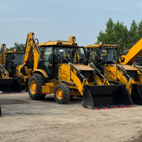 Chargeuse-pelleteuse, machine diesel intégrée à chargement frontal et à creusement arrière, double usage pour la construction et l'agriculture