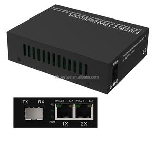 Convertisseur de média réseau Ethernet 2RJ45 vers fibre optique SFP, émetteur-récepteur fibre optique pour communications par fibre optique - Product Image 1