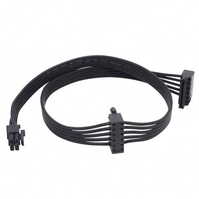 High Quality Mini 6Pin 6-Pin to Dual SATA SSD Power Cable With Optical Drive Wire for Dell Vostro 3070 3670 3967 3977 3980 18AWG