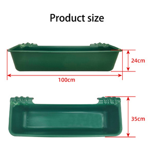 Mangeoire suspendue pour vaches et veaux de haute qualité, 42L, longue, verte, en <span class=keywords><strong>plastique</strong></span>, pour bordure de chemin - Product Image 4