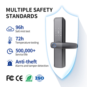 Cerradura de puerta biométrica sin llave con huella dactilar OYO, Cerradura Inteligente con WiFi Tuya, cerradura inteligente de aleación de aluminio para apartamento en casa - Product Image 2