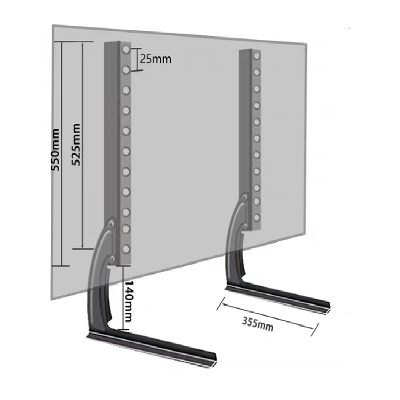 Yüksek kalite ile özel tv standı modern dağı ile kamyon D702 için 36-75 inç tv televizyon su geçirmez masa çelik masa ekranları