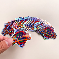 Nouvelle feuille d'autocollants découpés en vinyle pour vêtements en métal de haute qualité