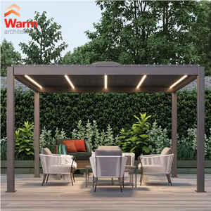 Empalme de patio de pérgola eléctrica OEM para garaje de coches/eventos familiares/piscina pérgola de aluminio pabellón de cenador eléctrico - Product Image 4
