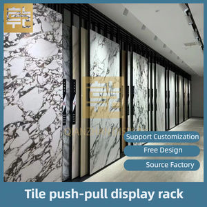 Metal sürgülü promosyon sergi raf mozaik çini UV mermer granit kuvars taş örnekleri iyi fiyat ile ekran Showroom - Product Image 2