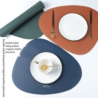 Vente en gros de sets de table en PVC réutilisables, écologiques, en forme de larme, en plusieurs couleurs, pour la maison, l'hôtel, la restauration, les tables à manger