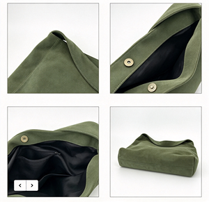 Large Capacity Vintage Fashion Suede Matte Polyester Lining Open Closure Lady's Women Girls Portable Shopping <b>Bag</b> for Outdoor - Product Image 4