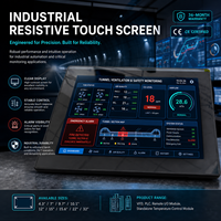Controlador de Equipos Eléctricos con Panel Táctil Resistivo Económico HMI de 10.1 Pulgadas, Ethernet RJ485 RS485, para PLC Delta