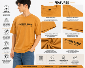 T-shirt personnalisé surdimensionné à épaules tombantes pour l'automne, 100% coton, unisexe, style streetwear, écologique, premium, OEM ODM - Product Image 5