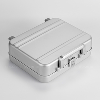 Boîte de rangement portable de luxe en alliage aluminium-magnésium pour montres, avec fermeture à boucle, résistante à l'eau et aux chocs, organisateur de montres-bracelets