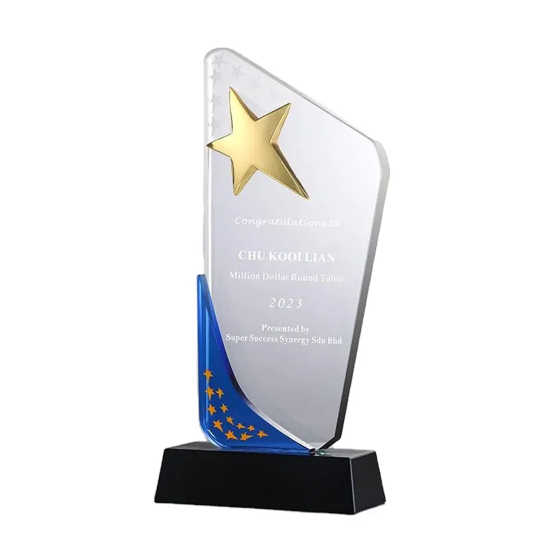 Adl K9 Star Clear Aangepaste Crystal Trofee Crystal Craft Glass Trofee Award