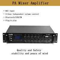 Amplificateur de puissance 5 zones pour système de sonorisation, amplificateur audio PA prêt pour les projets