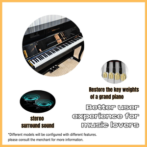 Piano numérique 88 touches à mécanisme à marteaux gradués avec puce sonore Dream, couvercle de clavier <span class=keywords><strong>hydraulique</strong></span> et Bluetooth pour l'enseignement à domicile - Product Image 3