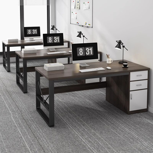 <span class=keywords><strong>Bureau</strong></span> de travail minimaliste au design moderne, ensemble chaise et <span class=keywords><strong>bureau</strong></span> pour employés, <span class=keywords><strong>bureau</strong></span> d'ordinateur simple en PVC, sans peinture, haute qualité - Product Image 1