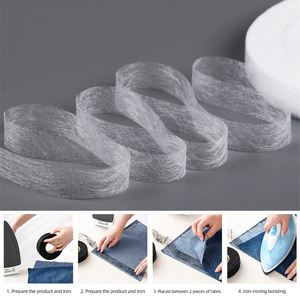 Cinta adhesiva de doble cara de entrega rápida en 48 horas para unión de prendas de vestir Malla adhesiva de fusión en caliente - Product Image 6