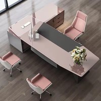 Meubles de bureau de luxe pour PDG, design moderne, bureau de direction en bois, design modulaire personnalisable, fabriqué en Chine, certifié CE