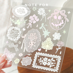 1 foglio di adesivi per confezione, <span class=keywords><strong>serie</strong></span> Lace Celebration, adesivi decorativi con un tema femminile per bullet journal. - Product Image 3