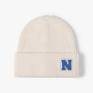 Otoño Invierno adulto cálido Multi Color sólido acrílico personalizado Unisex acrílico puños liso gorro de punto - Product Image 5