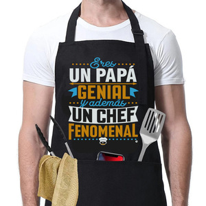 Tablier sans manches 2024, taille unique, imperméable, imprimé, pour la cuisine, avec logo personnalisé, pour femmes et couples - Product Image 5