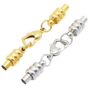 3mm 4mm Free Sample Wholesale Fancy Jewelry Parts 316l Stainless Steel Screw Lobster Clasps for Multiple Charms Necklace