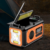 Lampe torche solaire d'urgence à manivelle PB113 de qualité supérieure pour l'extérieur, multifonction, avec fonction de charge de téléphone portable et batterie externe