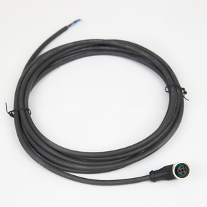 Newstep CE認証取得済み フリーエンド 0.5M PVCシールドモールドケーブル IP67防水 工業用 4ピン M12 オス・メス コネクタ - Product Image 1